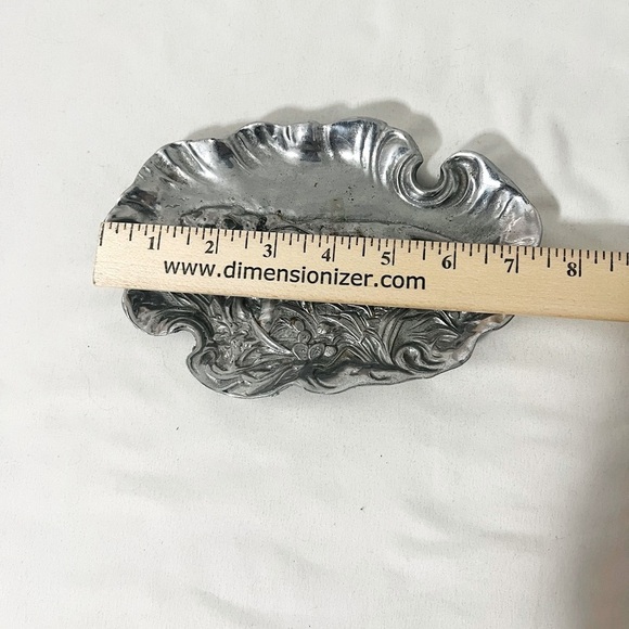 Antique President Teddy Roosevelt Tiger Prowling Through Grass Tray Trinket Dish - Picture 5 of 6